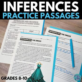 Preview of Inferences Practice Passages - Reading Comprehension Test Prep - Grades 8, 9, 10