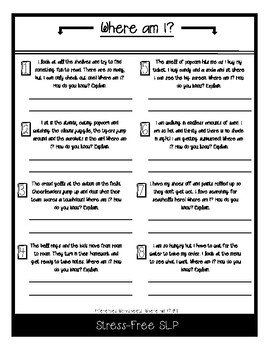 Inferences Worksheets by Stress-Free SLP | Teachers Pay Teachers