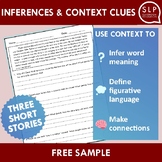 Inferences and Context Clues Short Stories Free Sample for