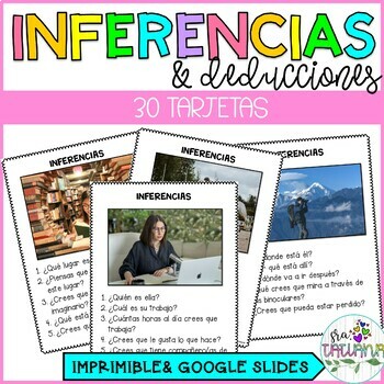 Preview of Inferencias | Deducciones en español | Making inferences in Spanish