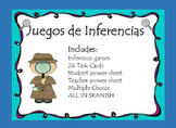 Inferencias Juegos Tarjetas Spanish Inference Task Cards