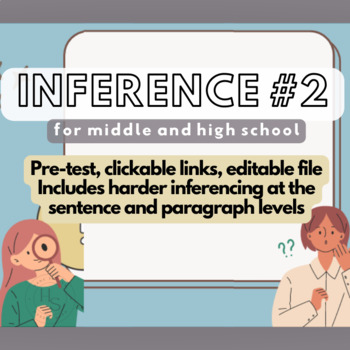 Preview of Inferencing 2 (Sentences + Paragraphs) - Speech Therapy for Middle & High School