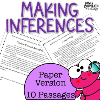 Preview of Making Inferences Finding Text Evidence Reading Passages Reading Comprehension