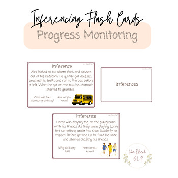 Preview of Inferencing Flash Cards for Speech Therapy- Progress Monitoring