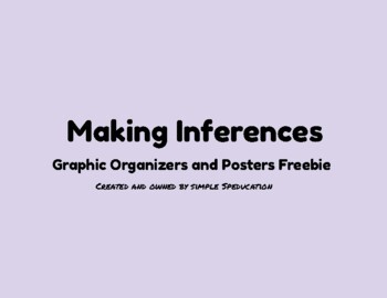 Preview of Inferencing Graphic Organizers and Posters