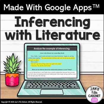 Preview of Inferencing Lesson and Practice | Making Inferences GRADES 6-8 Google Apps