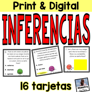 Preview of Inferencing  Reading Comprehension in Spanish Lecturas para hacer inferencias