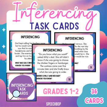 Preview of Inferencing Task Cards - 1 & 2 Grade {common core aligned}