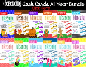 Inferencing Task Cards ALL YEAR BUNDLE