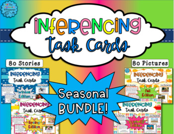 Preview of Inferencing Task Cards: Seasonal BUNDLE!