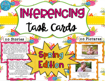 Preview of Inferencing Task Cards: Spring Edition