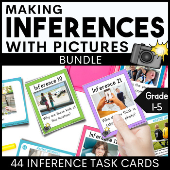 Preview of Inferencing With Pictures | Inference Task Card Bundle