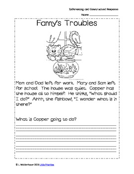 Inferencing Worksheets with Constructed Response by Little Priorities