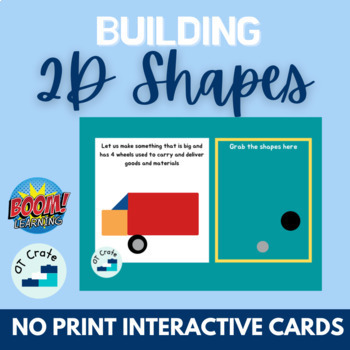 Preview of Boom Cards™ Inferencing and Building 2D Shapes