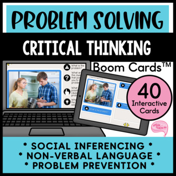 Preview of Social Inferencing Problem Solving Flexible Thinking Speech Therapy Boom Cards