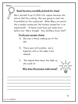 Teaching How to Infer | Inference Worksheets Differentiated Printable ...