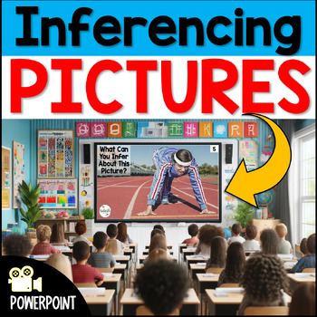 Preview of Inferencing with Pictures PowerPoint Lesson Making Inferences 3rd 4th 5th Grade