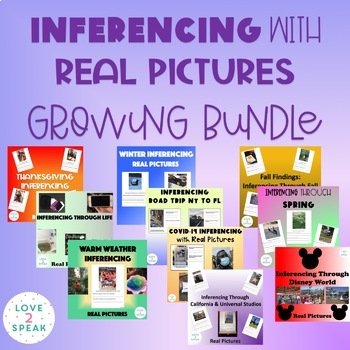 Preview of Inferencing with Real Pictures Growing Bundle
