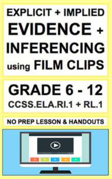 Preview of Making Inference with VIDEOS | Printable & Digital | CCSS.ELA.RL.1 & RI.1