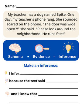 Preview of Inferencing worksheet