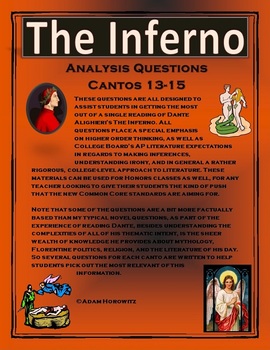 THE INFERNO DANTE ALIGHIERI Cantos I?II Summary: Canto I