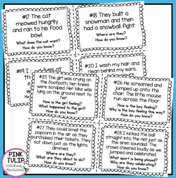 Inferring (Making Inferences) - Task Cards by Pink Tulip Teaching Creations