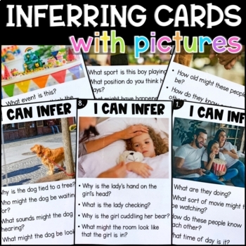 Preview of Inferring Task Cards with Pictures - Making Inferences
