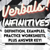 8th Grade Common Core Grammar Verbals Worksheets: INFINITIVES