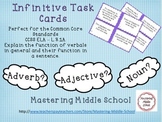 Infinitives and Their Functions Task Cards - Common Core aligned