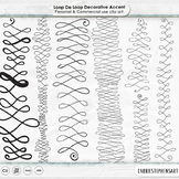 FREE - Whimsical Border ClipArt, Fun Loop de Loop Decorative Accent Doodles