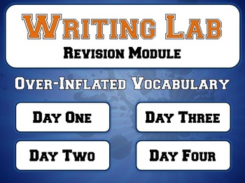 Preview of Inflated Vocabulary - Writing Lab Revision Module