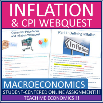 Preview of Inflation & CPI Economic Webquest Macroeconomics Consumer Price Index Economics