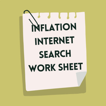 Preview of Inflation Internet Search Work Sheet