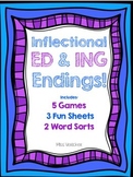 Inflectional 'ED' 'ING' Endings {Games, Word Sorts, Fun Sheets}