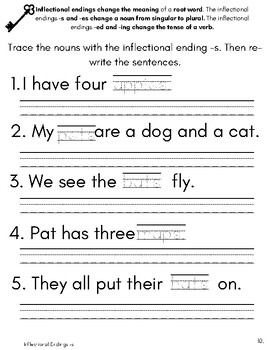 Inflectional Ending Worksheets by yourfavefirstieteacher | TPT
