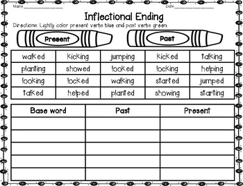 Inflectional Ending (-ed/-ing) by Navee Kaur | Teachers Pay Teachers