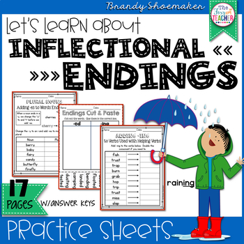 Preview of Inflectional Endings Printables