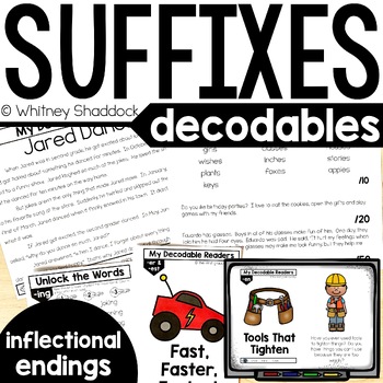 Preview of Inflectional Endings & Suffixes - Decodable Readers & Decodable Passages