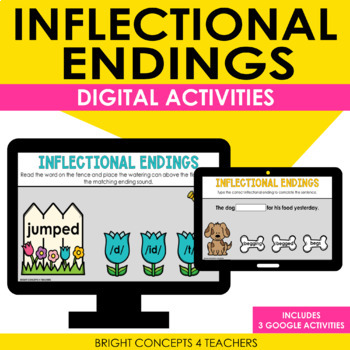 Preview of Inflectional Endings DIGITAL Activities