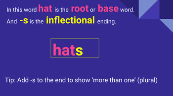 Preview of Inflectional Endings Flashcards/Google Slides-Special Education -ing/-ed, -s/-es