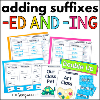 Preview of Inflectional Endings Worksheets Adding Suffixes -ed and -ing Endings Passages