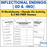 Inflectional Endings (-ed and -ing) - Worksheets, Games, a