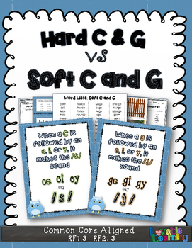 hard and soft c g by lovable learning teachers pay teachers