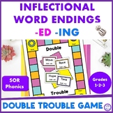 Inflectional Word Endings -ed -ing Double Trouble Game SOR