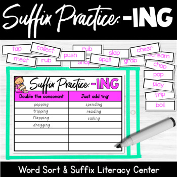 Preview of Inflectional Word Endings -ing Suffix Rule Literacy Center