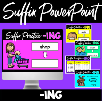 Preview of Inflectional Word Endings -ing Suffix Rule PowerPoint