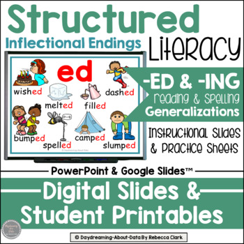 Preview of Suffixes Inflectional Word Endings ING ED | Structured Literacy Phonics Lessons