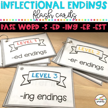 Preview of Inflectional endings - flash cards