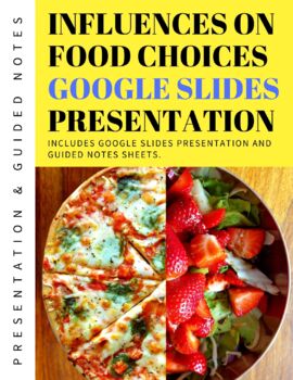 Preview of Influences on Food Choices Google Slides Presentation and Guided Notes