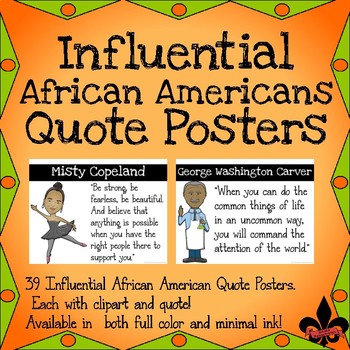 Preview of Influential African Americans Quote Posters--set of 39